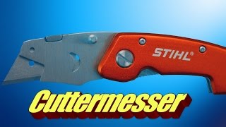 Stihl Cuttermesser Teppichmesser mit Trapezklinge [upl. by Edrahs]