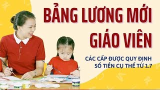 Bảng lương mới của giáo viên các cấp được quy định số tiền cụ thể từ 17 Báo Lao Động [upl. by Rebmeced16]