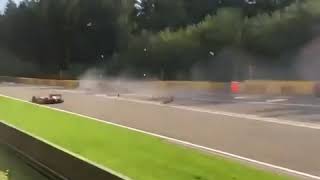 F2 Crash at Spa in Belgium Anthoine Hubert Juan Correa [upl. by Michelsen61]