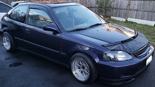 EJ6 Civic Hatch Update  B20 Cold Start New Wheels New Look amp Sum Raw Driving Vibes [upl. by Sonia]