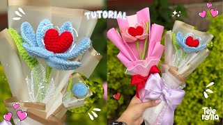 TULIPÁN SORPRESA 🌷❤️  crochet San valentín ideas realmente hermoso❤️ [upl. by Auahsoj]