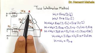 Two Wattmeter Method Three Phase Power Measurement Star and Delta Connected Load [upl. by Monson]