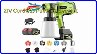 REVIEW 2024 21V Cordless Paint Sprayer Kit ESSENTIAL details [upl. by Wrightson]