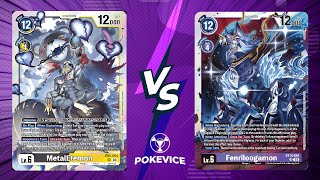 MetalEtemon vs Fenriloogamon  Digimon Card Game  BT15 Tournament [upl. by Renruojos]