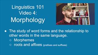 Morphology Intro to Linguistics video 4 [upl. by Noreht450]