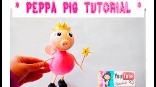 Tutorial Peppa Pig  REGALOS DIY  Figuras para pastel porcelana fria cold porcelain [upl. by Rockwell]