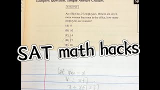 SAT math hacks multiplechoice [upl. by Esli]