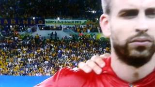 Spain vs Brazil 6302013 Confederation Cup Spain National Anthem [upl. by Procto]