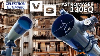 Celestron Astromaster 130eq Telescope Vs Celestron Ultima80 Spotting scope  Reflector Vs Refractor [upl. by Pirozzo]