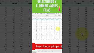 🟪 Seleccionar Y eliminar filas al mismo tiempo 💻 superexcel excel2024 exceltips fila shorts [upl. by Tannenwald713]