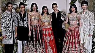 The Archies  Suhana Khan Khushi Aditi Agastya Mihir Vedang Yuvraj at Manish Malhotra Diwali [upl. by Wesa]