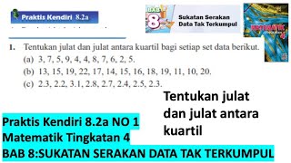 KSSM Matematik Tingkatan 4 Bab 8 praktis kendiri 82a no1 Sukatan Serakan Data tak Terkumpul SPM [upl. by Jamin]