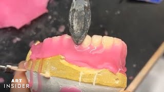 How Dentures Are Made  Art Insider [upl. by Llenrag600]