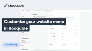 How to customize your website menu in Booqable [upl. by Sulihpoeht]