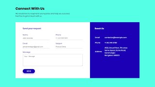 Responsive Contact Form With Google Map Using HTML CSS [upl. by Arreit]