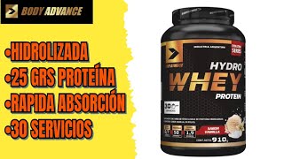 HYDRO WHEY PROTEIN de BODY ADVANCE NUTRITION [upl. by Easlehc]