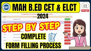 MAH BEd CET amp ELCT 2024  Complete Form Filling Process  Step by Step bedcet elct formfilling [upl. by Morten]