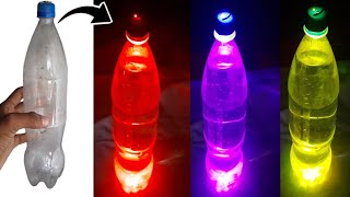 How to make room Decoration Light🤩  Div lighting for plastic bottle  Samer Experiment [upl. by Claudius]