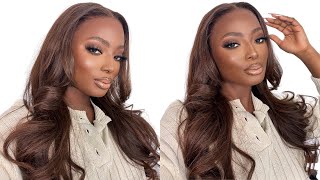 FALL SOFT BROWN CHOCOLATE MAKEUP LOOK FT RPGSHOW CHOCOLATE BROWN WIG [upl. by Essilevi]