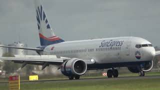 SunExpress B737 MAX8 Landing Schiphol [upl. by Rrats]