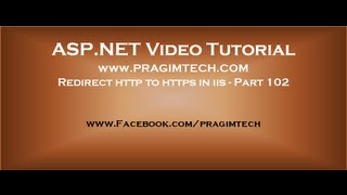 Redirect http to https in iis Part 102 [upl. by Arykat]