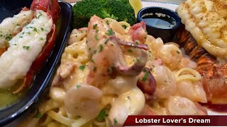 Eating Through ALL Of The Lobsterfest Dishes At Red Lobster [upl. by Ellecrag]