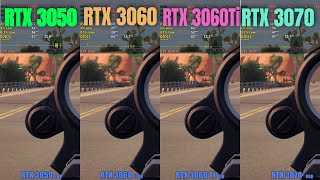 RTX 3050 vs RTX 3060 vs RTX 3060 ti vs RTX 3070 1440p gaming i5 12400f [upl. by Kcolttam939]