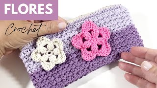 🌸 Flores a crochet con relieve [upl. by Koehler]