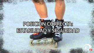 Escuela de patinaje SPORTIA  Lección 1º Posición de equilibrio [upl. by Aititil66]