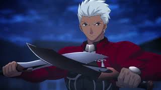 Fatestay night Unlimited Blade Works AMV Archer vs Lancer [upl. by Annatnom]