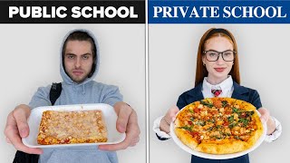 Public vs Private School Food [upl. by Leirbma]