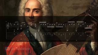 Passacaglia in D Major  Silvius Leopold Weiss  French Lute Tablature  Score [upl. by Barbette]