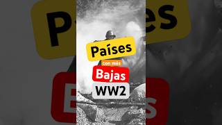 💀Los Países con más Bajas en la Segunda Guerra Mundial☠️ ww2 segundaguerramundial datoscuriosos [upl. by Annayk]