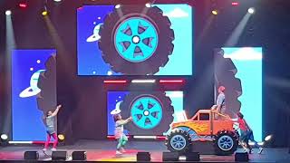 Blippi Monster Truck Song  Blippi Wonderful World Tour Dubai [upl. by Hagood]