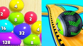 Satisfying Mobile Games Blob Merge 3D vs Going Balls Sandwich Runner [upl. by Friedland]