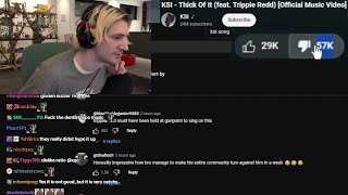 xQc Dislikes KSIs Recent Music Video [upl. by Slorac]