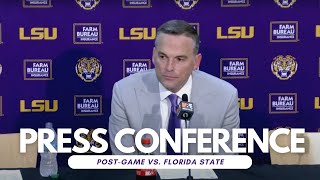 Matt McMahon Postgame Press Conference vs Florida State Dec 3 2024 [upl. by Onig160]