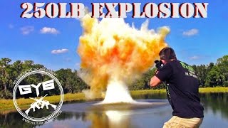 250lb EXPLODING TARGET in a Pond [upl. by Anade]