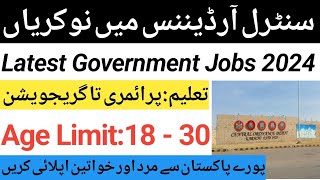 Central Ordnance Jobs 2024 Apply OnlineLatest Govt Jobs Pak Army 2024Today Govt Jobs in Pakistan [upl. by Assirehs962]