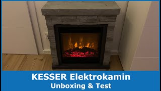 KESSER Elektrokamin Test  Aufbau amp Praxistest des elektrischen Standkamins [upl. by Carman]