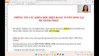 CẬP NHẬT ĐỀ TOEIC THÁNG 9 2024 VIDEO 1  MS THẮM TOEIC [upl. by Eiznekcm]