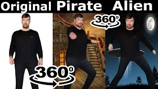 Mr Beast Rizz Original vs Pirate vs Alien Versions 360º [upl. by Kirenoj97]