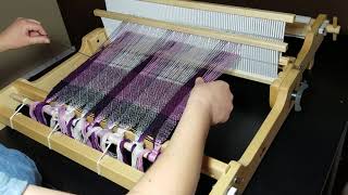 Diamond Twill Pattern for Rigid Heddle Loom weaving sequence video 6 of 6 [upl. by Einnaj]