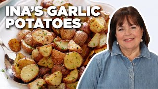 Barefoot Contessas 5Star Garlic Roasted Potatoes  Barefoot Contessa  Food Network [upl. by Ellemac]