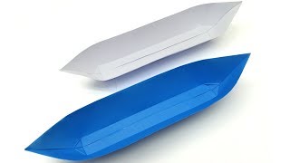 Easy Paper Boat Making Tutorial For Kids  Origami Canoe That Floats [upl. by Zosema]