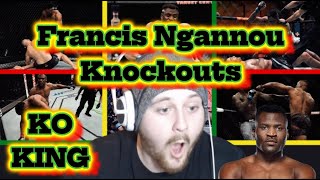 MMA GURU Reacting To BRUTAL Francis Ngannou KNOCKOUTS Compilation [upl. by Ayojal537]