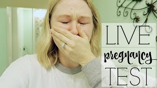 LIVE PREGNANCY TEST REACTION [upl. by Suivatna]