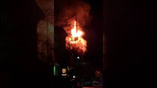 Historic Wakefield church destroyed in 7alarm blaze [upl. by Bodi]