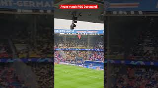 Échange Auteuil Boulogne en avant match de PSG Dortmund psgbvb psg ambiancepsg [upl. by Norra]