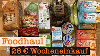 günstiger Wocheneinkauf mit Vorräten 26 €  Food Haul mit Food Diary 1 Person [upl. by Anileh]